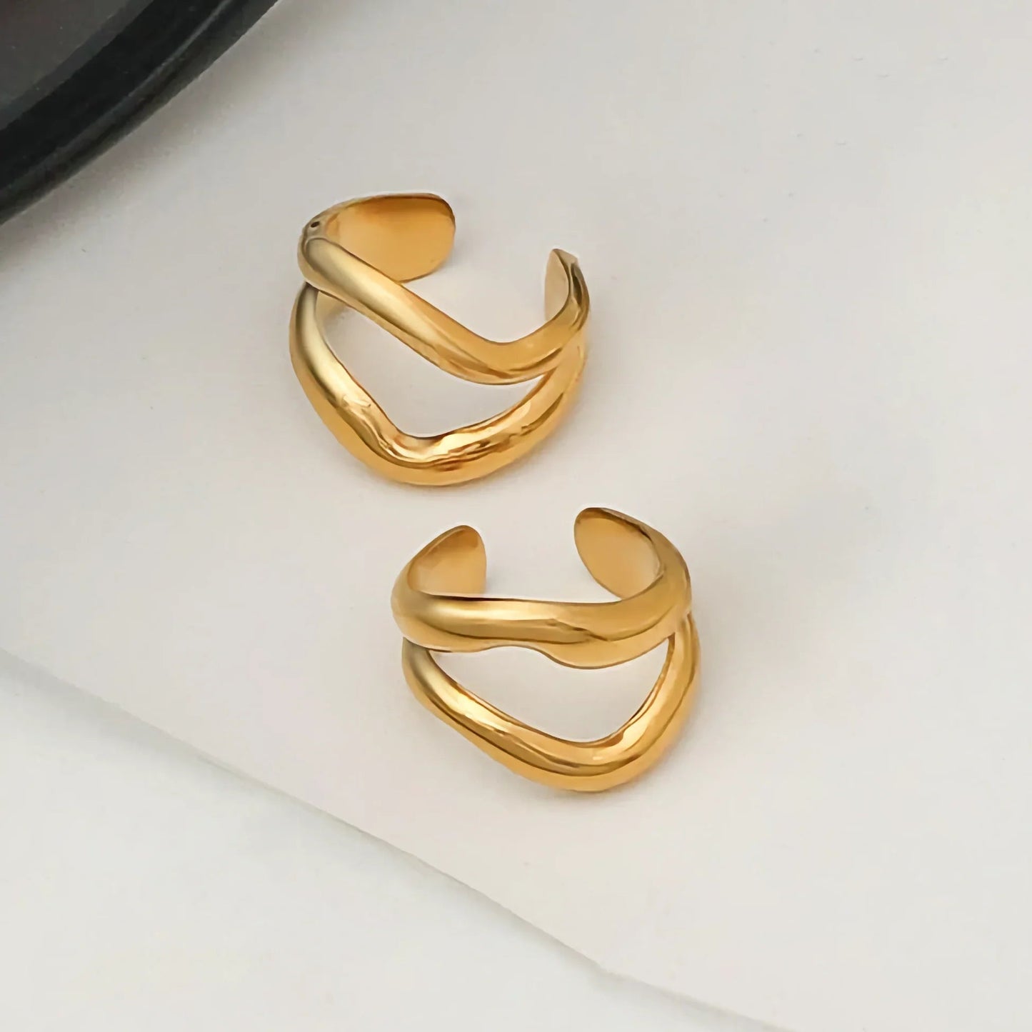 [Echo Fine]Rosiel Gold Ear Cuff Earrings