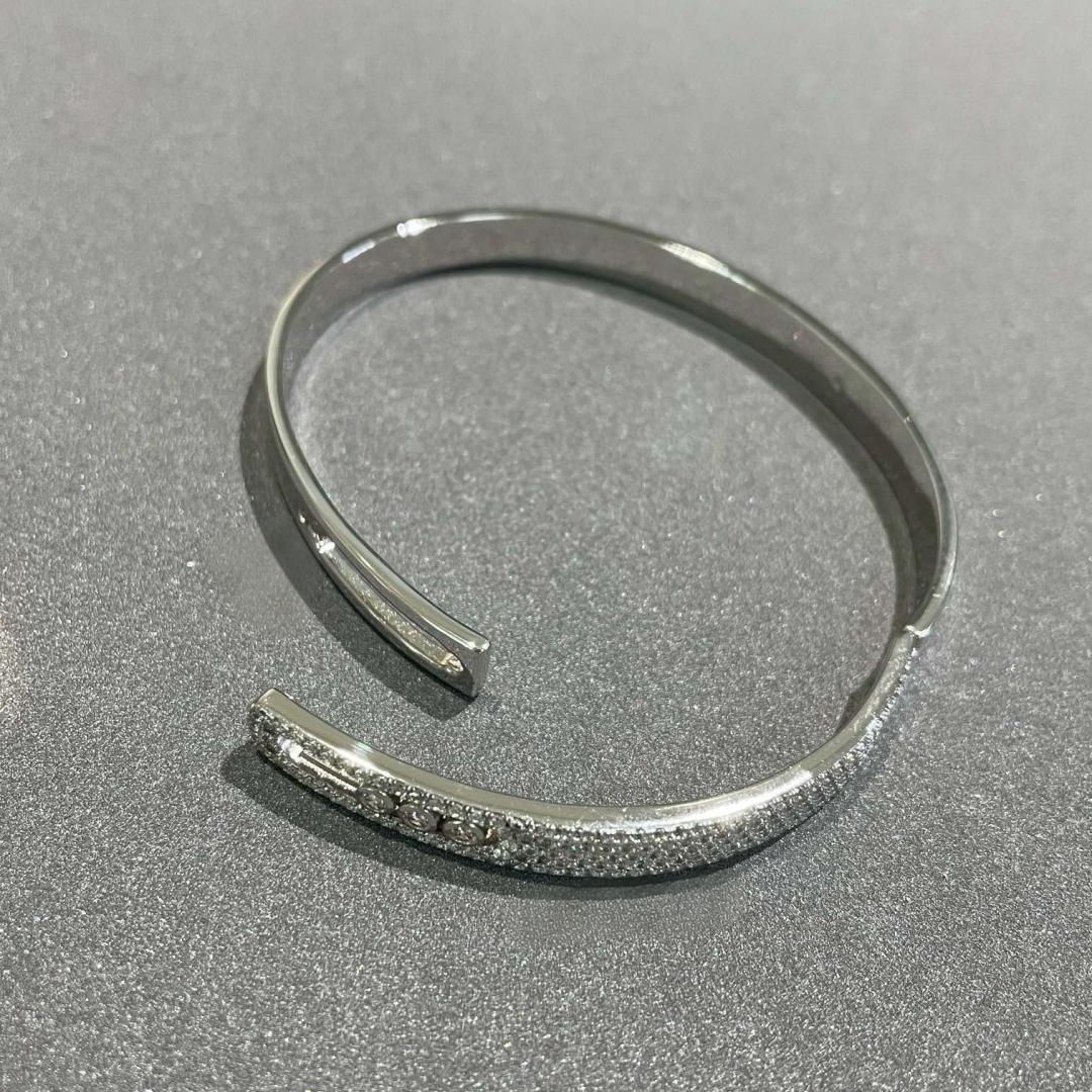 [ECHO]Move Noa Rose Gold Pavé Diamond Bangle Bracelet