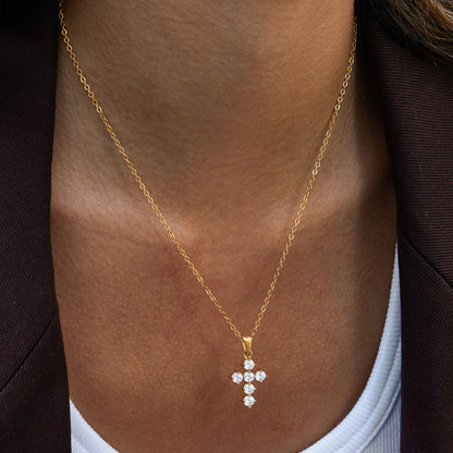 [Echo Fine]Wynter Diamond Cross Necklace