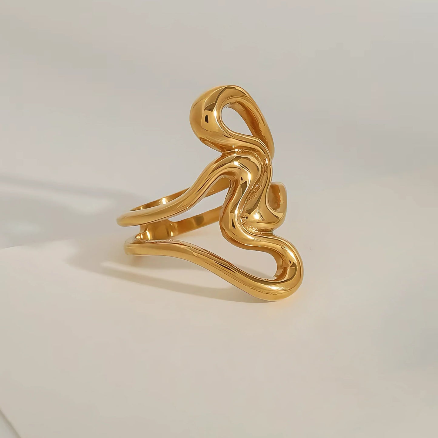 [Echo Fine]Corina Abstract Gold Ring