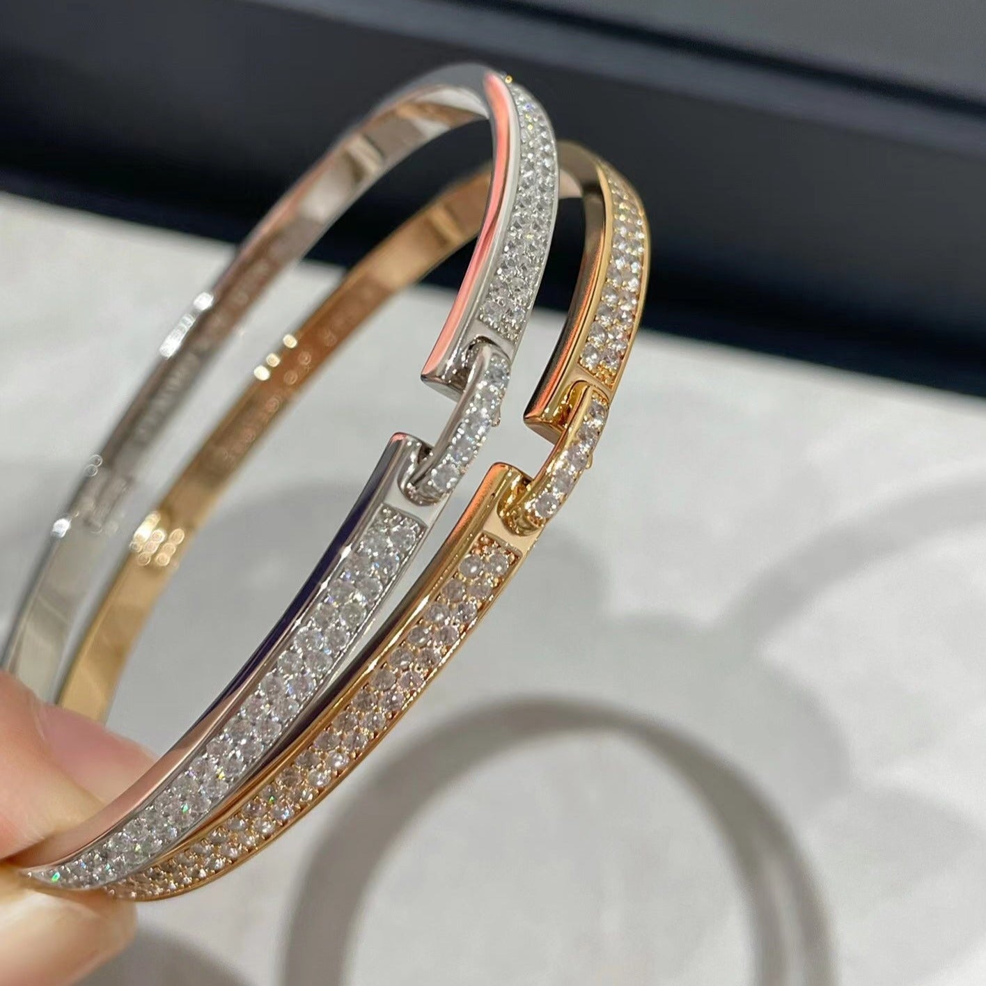 [ECHO ]LIENS VIDENCE DIAMOND PAVED BRACELET