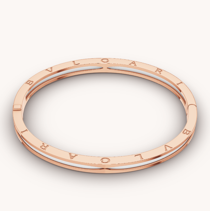 [ECHO ]ZERO 1 PINK GOLD WITH WHITE CERAMIC BRACELET