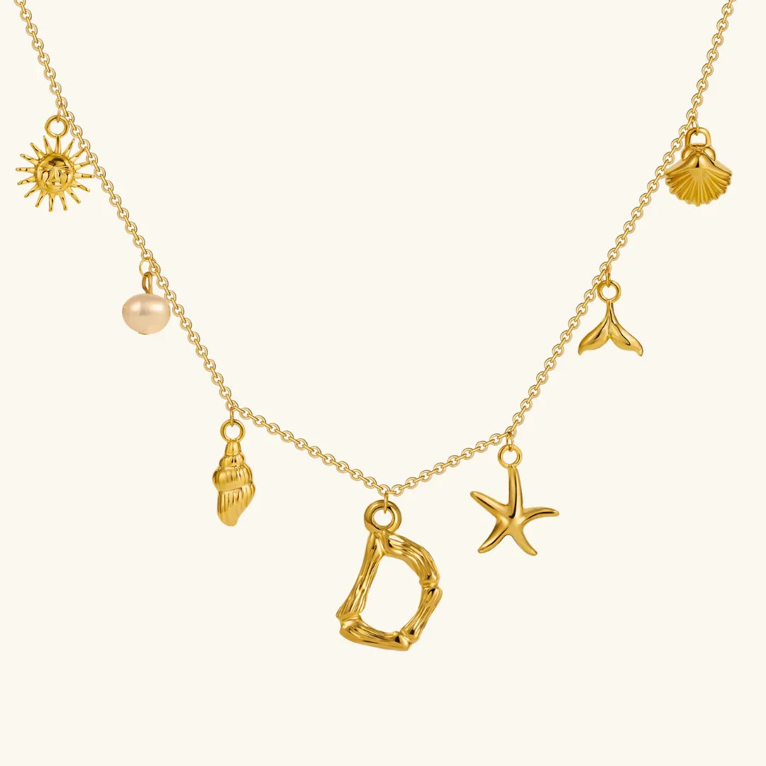 [Echo Fine]Avaria Ocean Initial Necklace