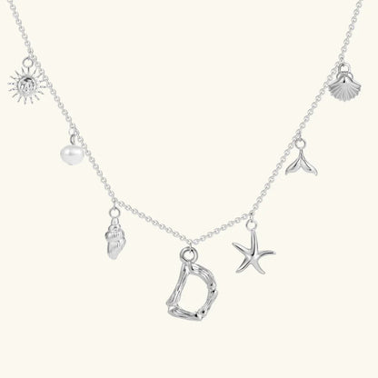 [Echo Fine]Avaria Ocean Initial Necklace