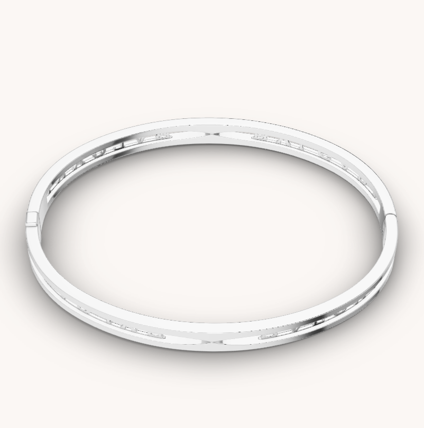 [ECHO ]ZERO 1 SPIRAL LOGO SILVER BRACELET