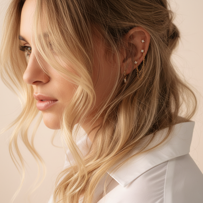[Echo Fine]Dina Essential Diamond Earrings Bundle