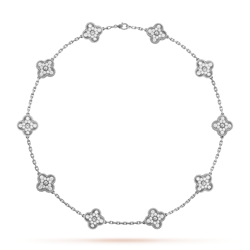 [ECHO ]CLOVER 10 MOTIFS DIAMOND NECKLACE