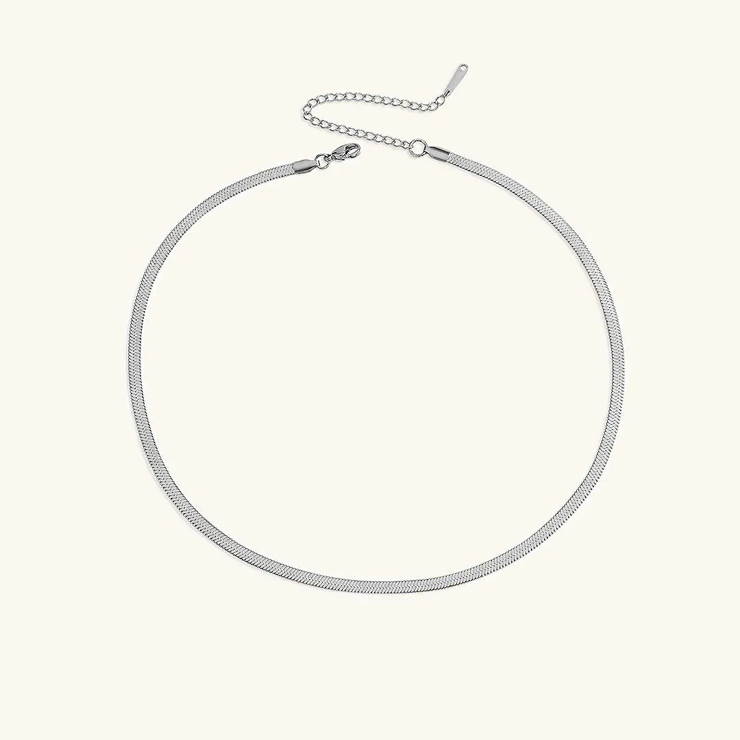 [Echo Fine]Elizabeth Gold Herringbone Necklace