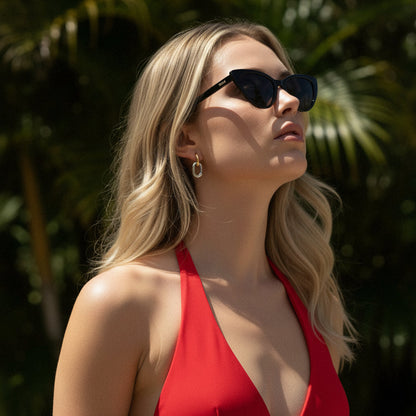 [Echo Fine]Pippa Two Tone Double Hoops
