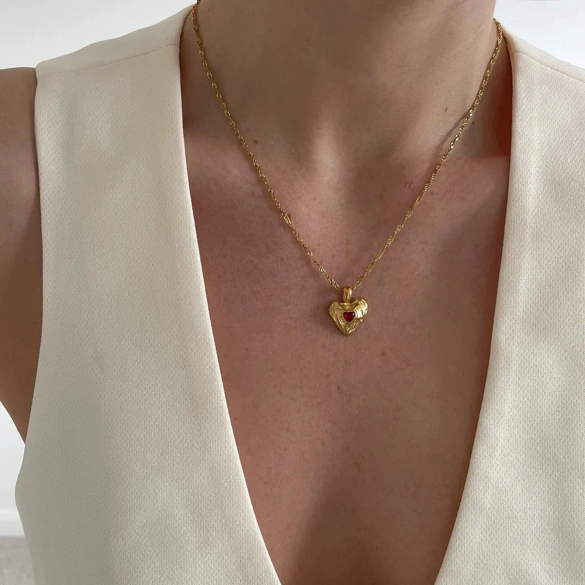 [Echo Fine]Vesper Gold Heart Necklace