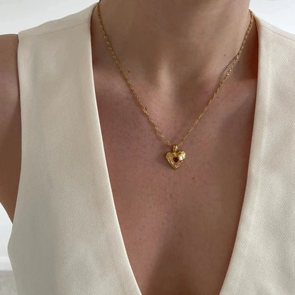 [Echo Fine]Vesper Gold Heart Necklace