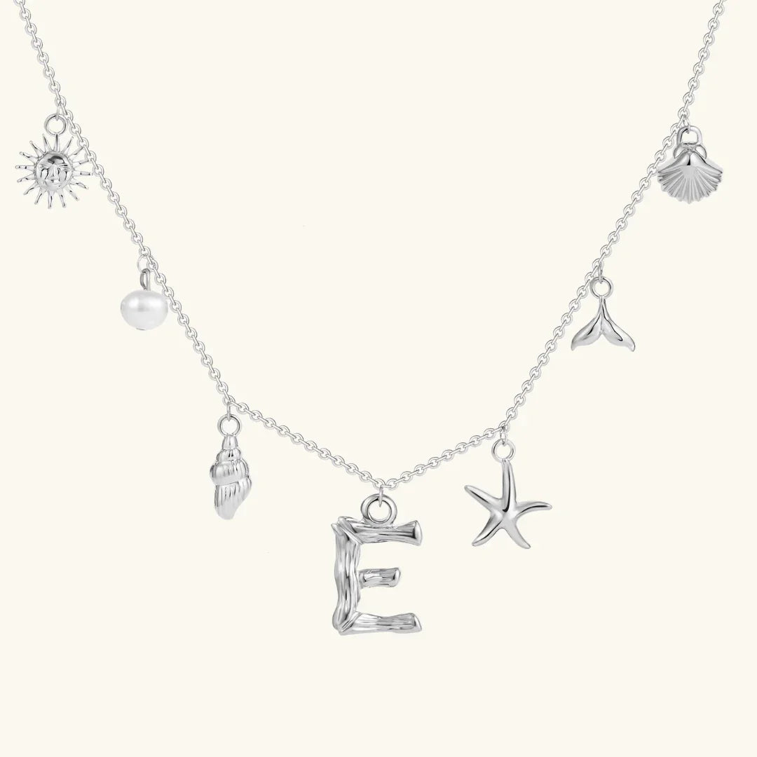 [Echo Fine]Avaria Ocean Initial Necklace