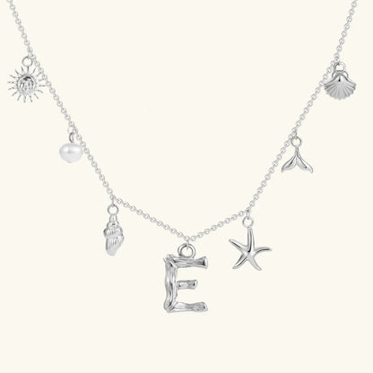 [Echo Fine]Avaria Ocean Initial Necklace