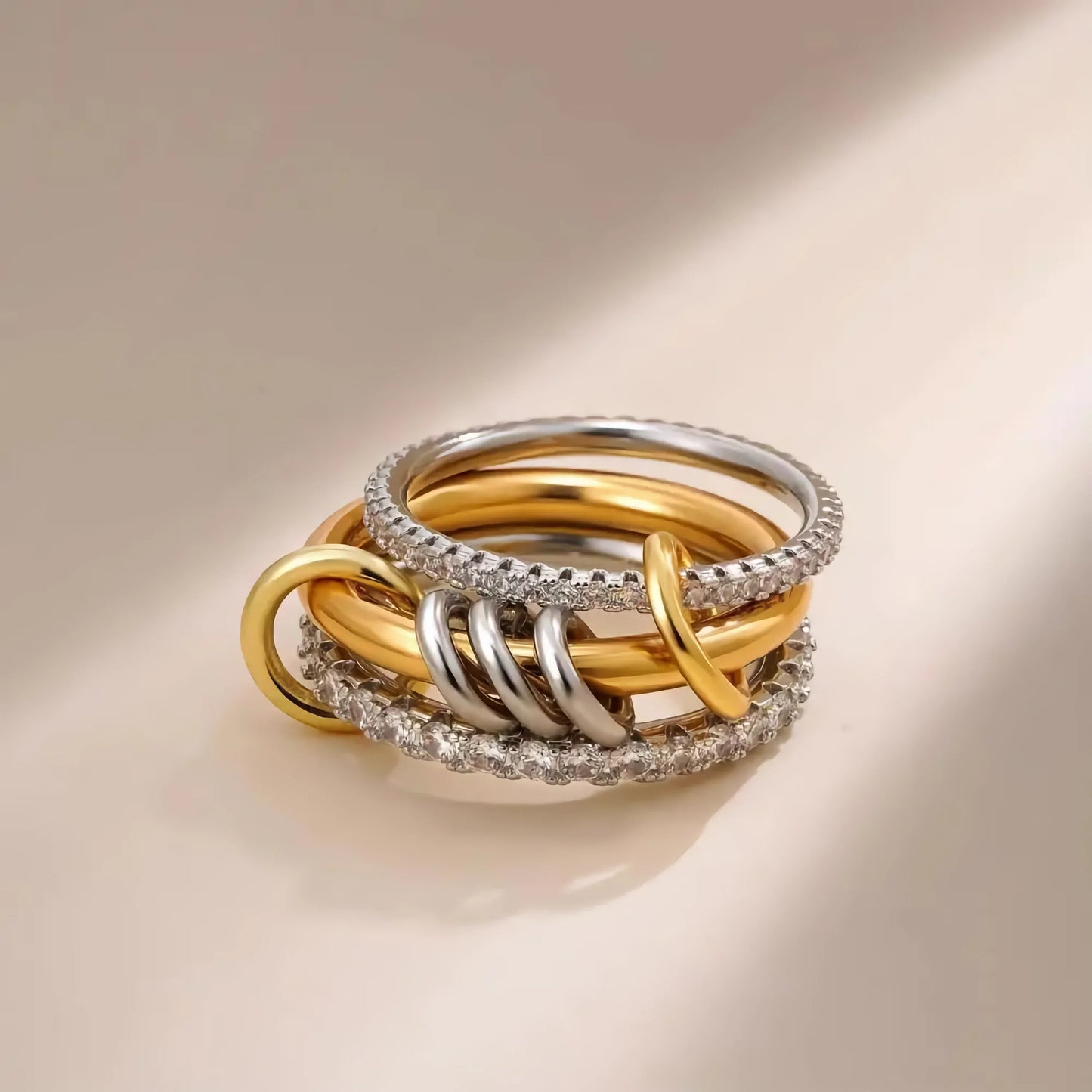 [Echo Fine]Cosette Stacked Diamond Ring