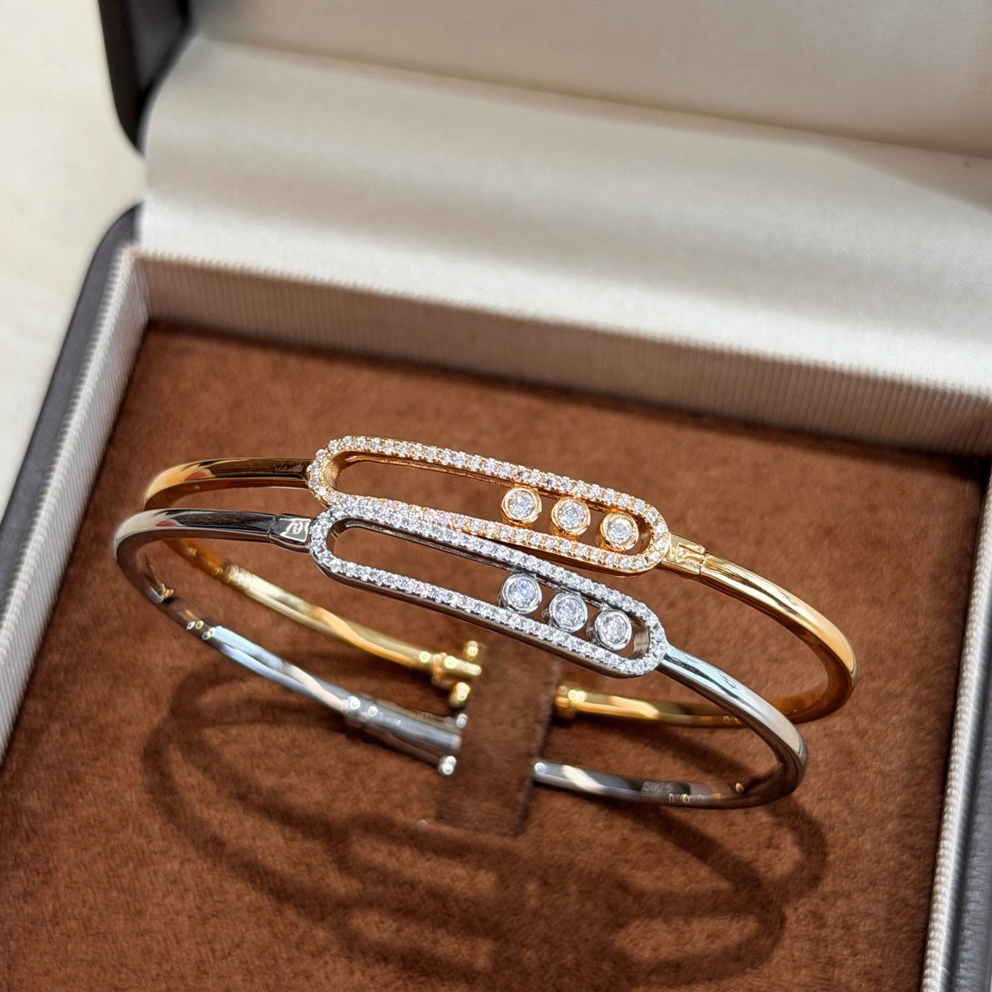 [ECHO]Move Pavé Diamond Bangle Bracelet M