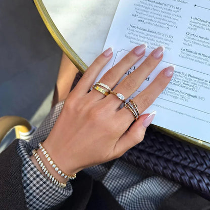 [Echo Fine]Chastity Diamond Ring Stack