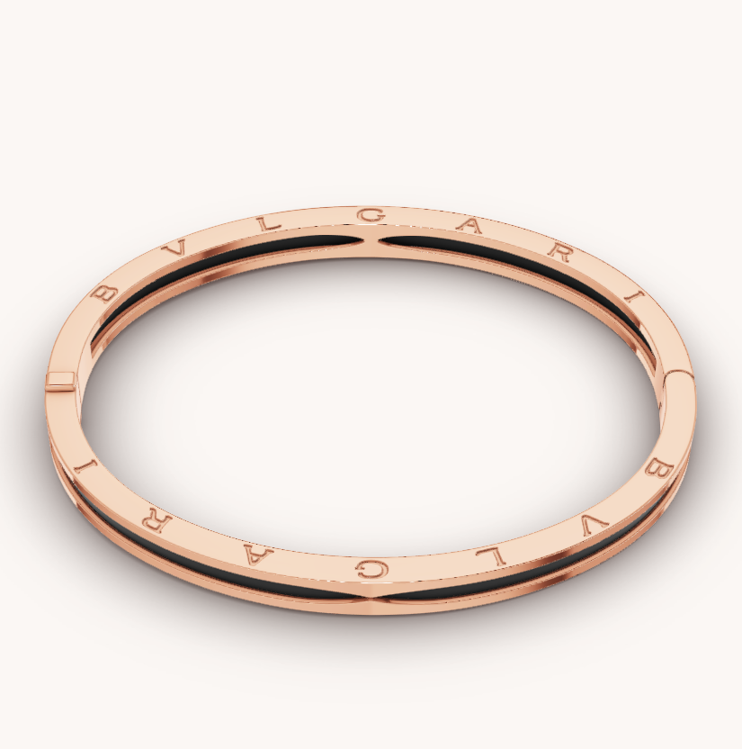[ECHO ]ZERO 1 PINK GOLD WITH BLACK CERAMIC BRACELET