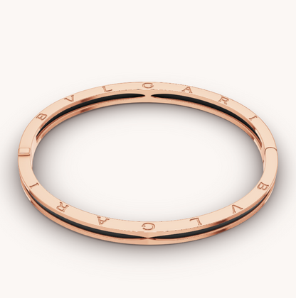 [ECHO ]ZERO 1 PINK GOLD WITH BLACK CERAMIC BRACELET