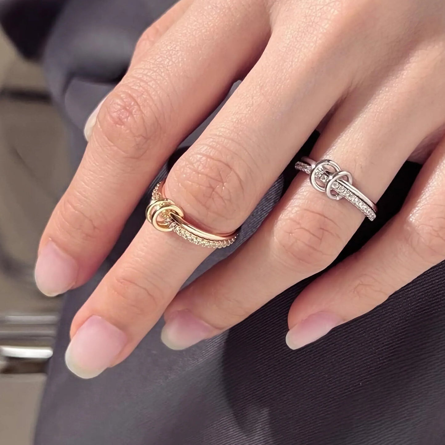 [Echo Fine]Adela Stacked Diamond Ring