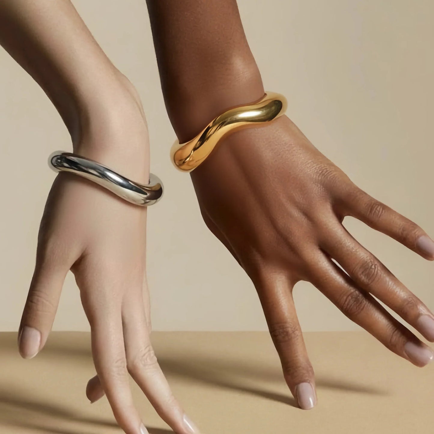 [Echo Fine]Zaria Asymmetrical Gold Bangle