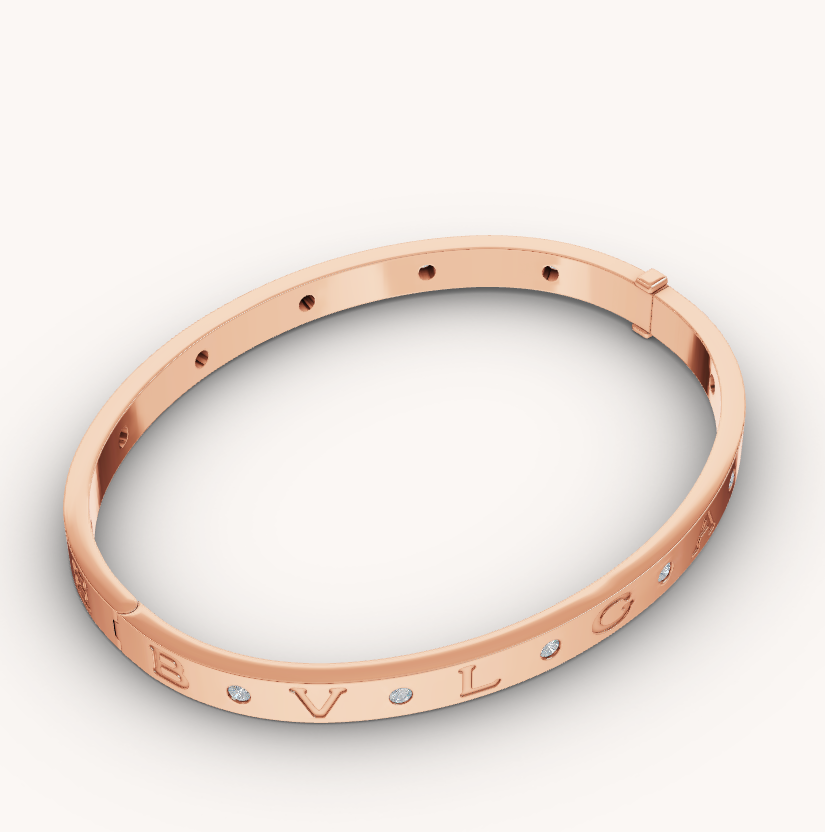 [ECHO ]ZERO 1 PINK GOLD 12 DIAMONDS BRACELET