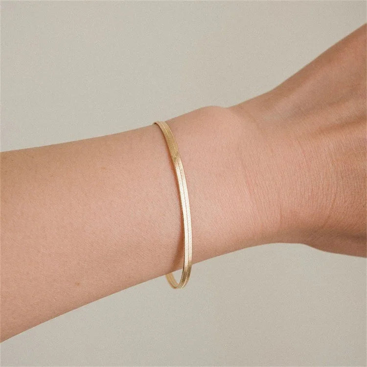 [Echo Fine]Vida Gold Herringbone Bracelet