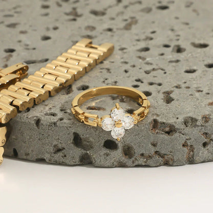 [Echo Fine]Clestine Diamond Petal Ring