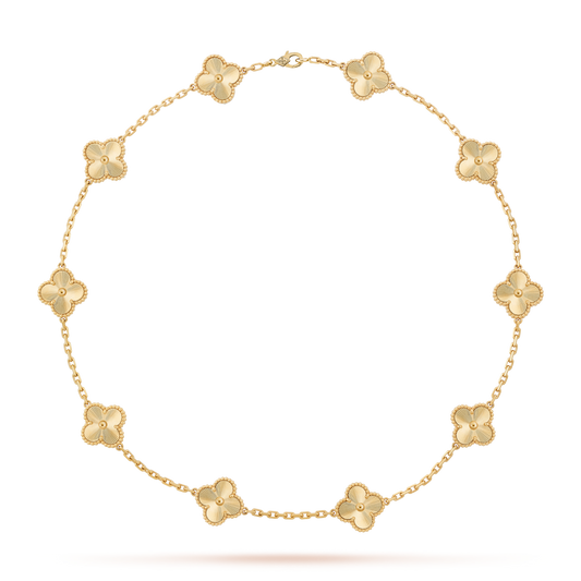 [ECHO ]CLOVER 10 MOTIFS LASER NECKLACE