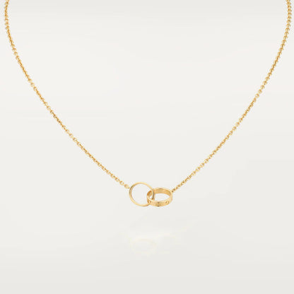 [ECHO ]LOVE NECKLACE DOUBLE RING GOLD