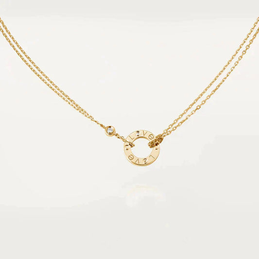[ECHO ]LOVE NECKLACE 16MM 2 DIAMONDS