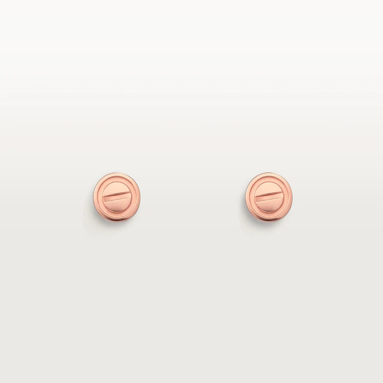 [ECHO ]LOVE EARRINGS PINK GOLD 10MM