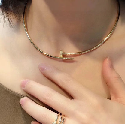 [ECHO ]NAIL-ENCRUSTED DIAMOND NECKLACE