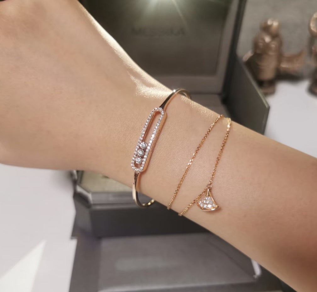 [ECHO]Move Pavé Diamond Bangle Bracelet M