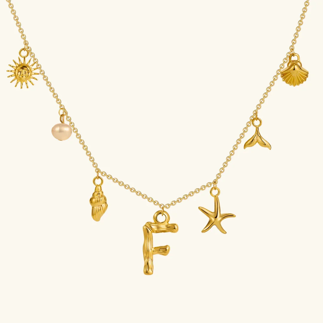 [Echo Fine]Avaria Ocean Initial Necklace