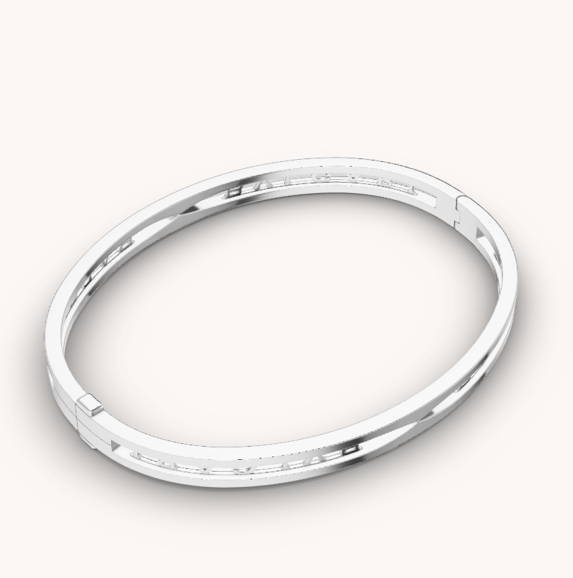 [ECHO ]ZERO 1 SPIRAL LOGO SILVER BRACELET