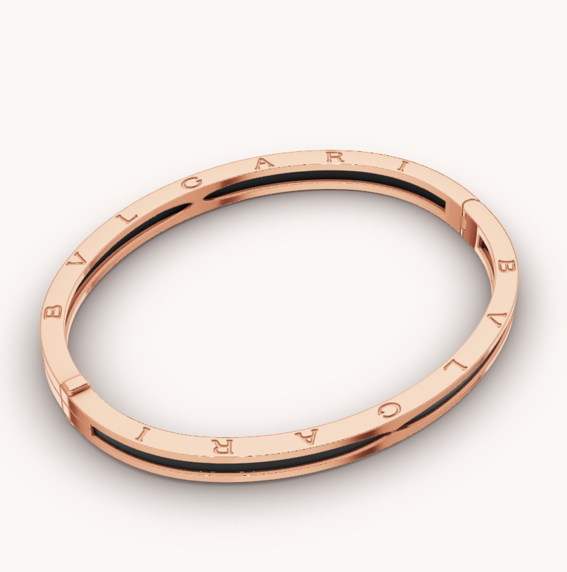 [ECHO ]ZERO 1 PINK GOLD WITH BLACK CERAMIC BRACELET