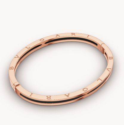 [ECHO ]ZERO 1 PINK GOLD WITH BLACK CERAMIC BRACELET