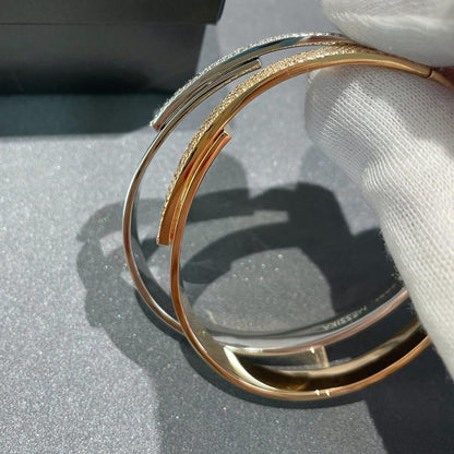 [ECHO]Move Noa Rose Gold Pavé Diamond Bangle Bracelet