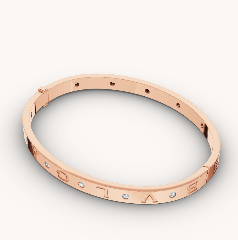 [ECHO ]ZERO 1 PINK GOLD 12 DIAMONDS BRACELET