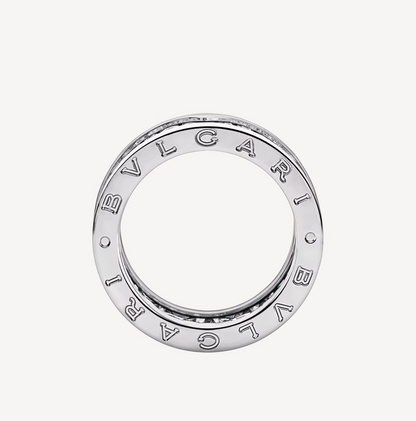 [ECHO ]ZERO 1 WITH PAVED DIAMONDS ON THE SPIRAL RING