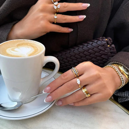 [Echo Fine]Chastity Diamond Ring Stack