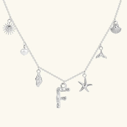 [Echo Fine]Avaria Ocean Initial Necklace