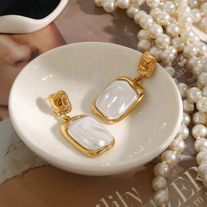 [Echo Fine]Brittany Freshwater Pearl Slate Earrings