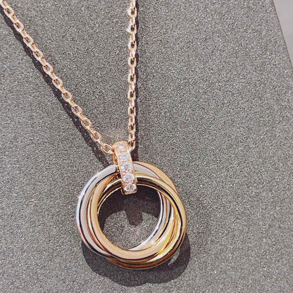 [ECHO ]TRINITY NECKLACE GOLD  DIAMONDS