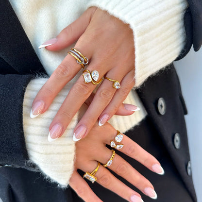 [Echo Fine]Chastity Diamond Ring Stack