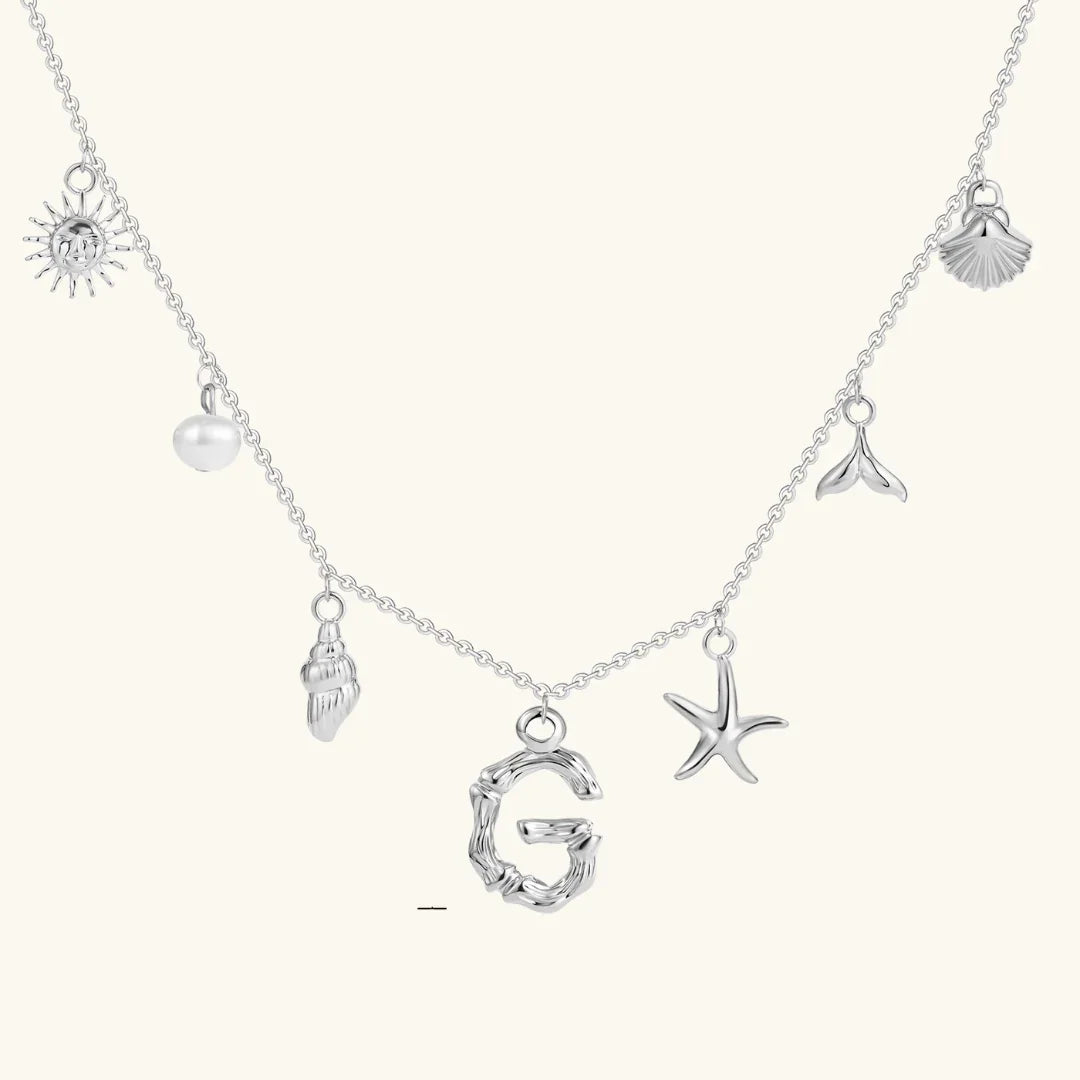 [Echo Fine]Avaria Ocean Initial Necklace