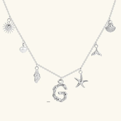 [Echo Fine]Avaria Ocean Initial Necklace