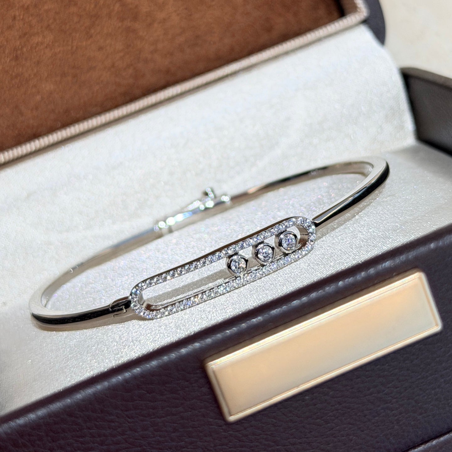 [ECHO]Move Pavé Diamond Bangle Bracelet M