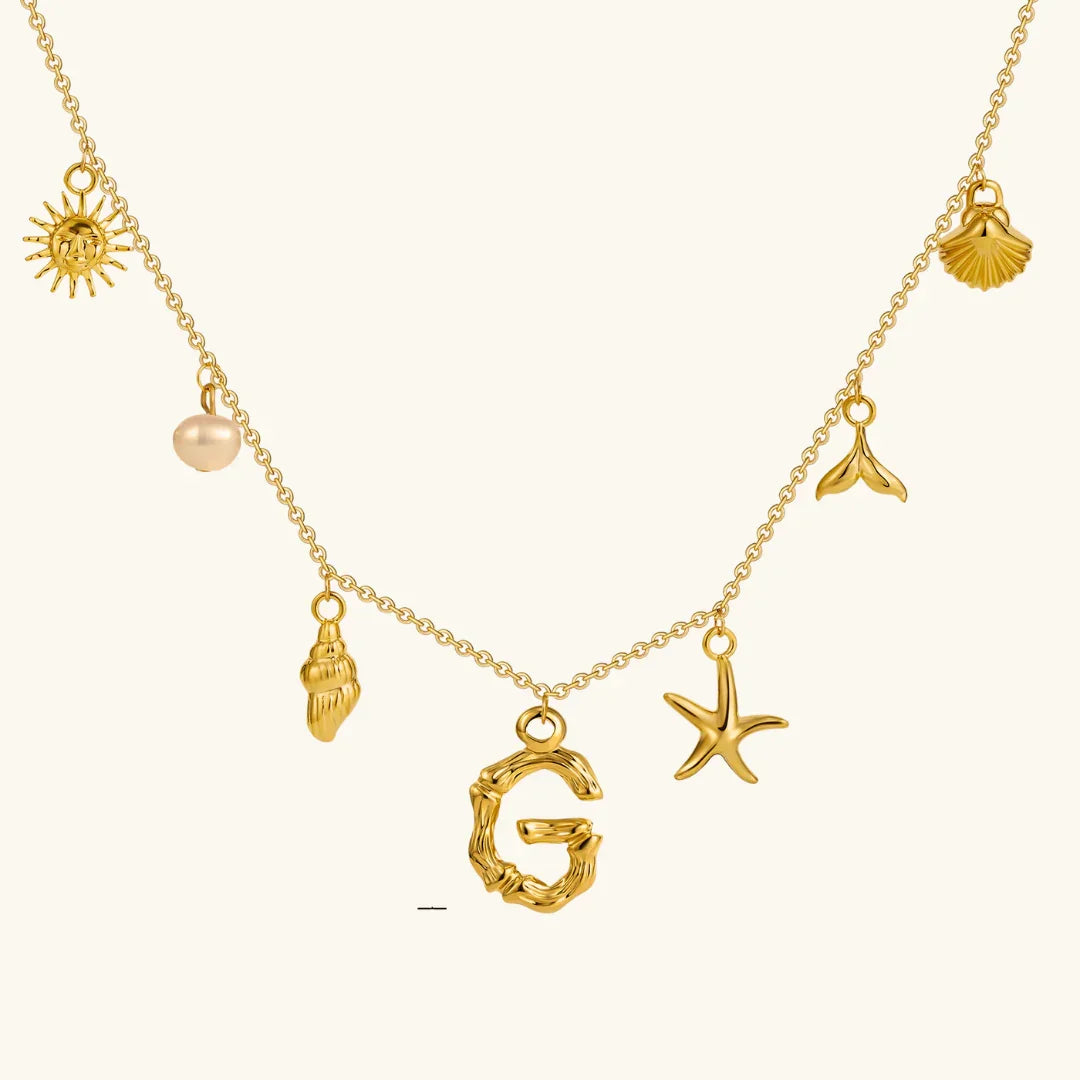[Echo Fine]Avaria Ocean Initial Necklace