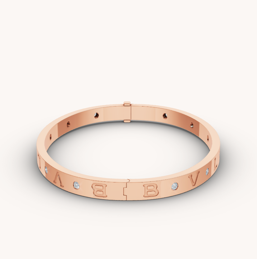 [ECHO ]ZERO 1 PINK GOLD 12 DIAMONDS BRACELET